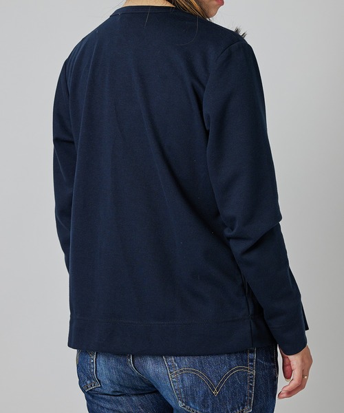 SETUP7（セットアップセブン）の「【SETUP7】吸水速乾ドライメッシュカーディガン 3283-1957 MNY（カーディガン/ボレロ・レディース・チャコールグレー/ネイビー/パープル/グレー・LL/L/M）」の16枚目の写真