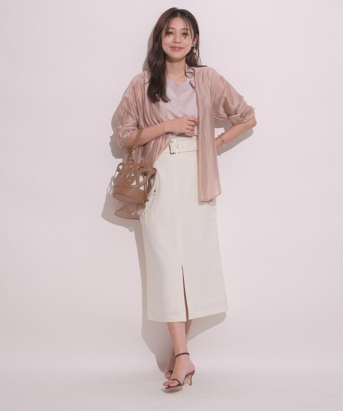 【新品タグ付き】JUSGLITTY カラーシアーシャツ ジャスグリッティー JUSGLITTY カラーシアーシャツ （ライト