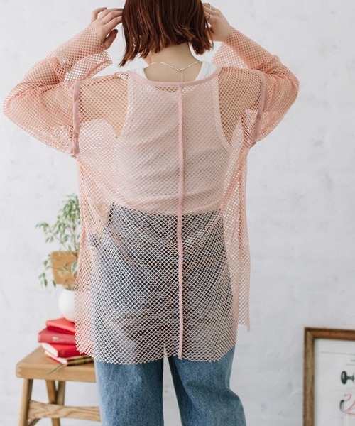 Flugge(フラッジー)の「multi way mesh tops/マルチウェイメッシュトップス(その他トップス・レディース・ピンク/ブラック/アイボリー・FREE)」の1枚目の写真