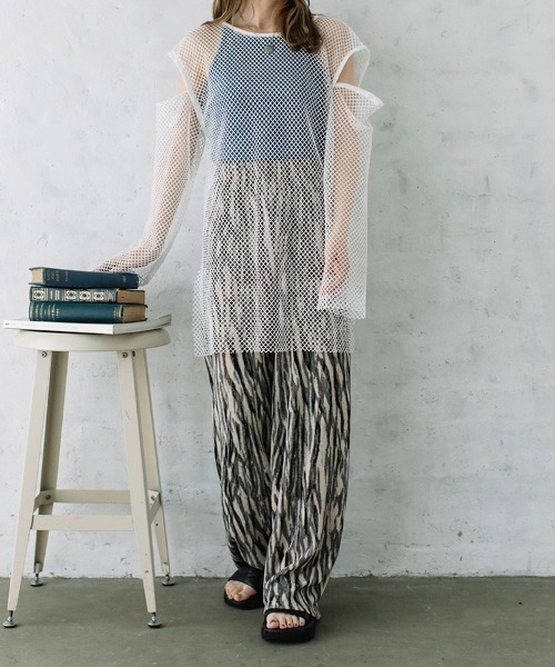 Flugge(フラッジー)の「multi way mesh tops/マルチウェイメッシュトップス(その他トップス・レディース・ピンク/ブラック/アイボリー・FREE)」の10枚目の写真