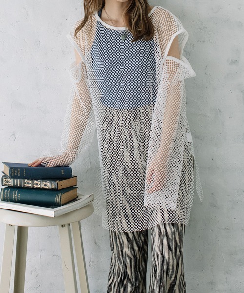 Flugge(フラッジー)の「multi way mesh tops/マルチウェイメッシュトップス(その他トップス・レディース・ピンク/ブラック/アイボリー・FREE)」の17枚目の写真