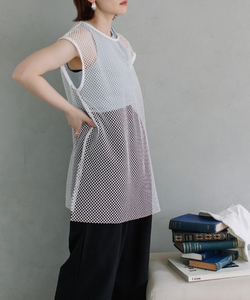 Flugge(フラッジー)の「multi way mesh tops/マルチウェイメッシュトップス(その他トップス・レディース・ピンク/ブラック/アイボリー・FREE)」の18枚目の写真