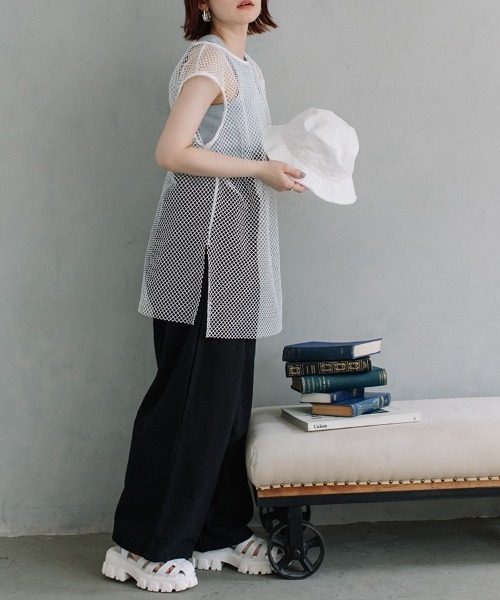Flugge(フラッジー)の「multi way mesh tops/マルチウェイメッシュトップス(その他トップス・レディース・ピンク/ブラック/アイボリー・FREE)」の20枚目の写真
