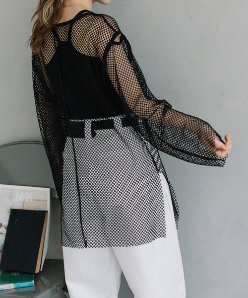 Flugge(フラッジー)の「multi way mesh tops/マルチウェイメッシュトップス(その他トップス・レディース・ピンク/ブラック/アイボリー・FREE)」の8枚目の写真