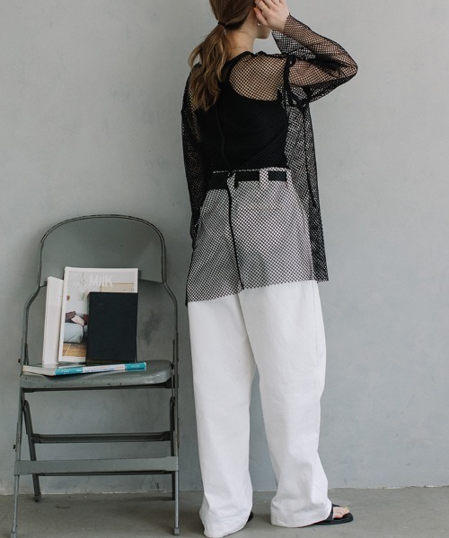 Flugge(フラッジー)の「multi way mesh tops/マルチウェイメッシュトップス(その他トップス・レディース・ピンク/ブラック/アイボリー・FREE)」の6枚目の写真