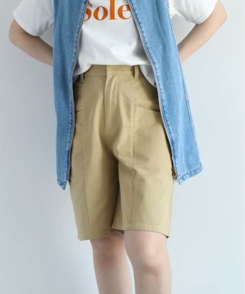 cepo(セポ)の「チノショートパンツ(チノパンツ・レディース・ブラック/ベージュ・M)」の5枚目の写真