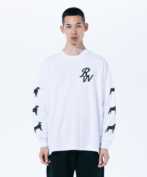ROTTWEILER（ロットワイラー）の「R DOG L/S TEE（Tシャツ/カットソー・メンズ・ブラック/ホワイト・S/M/L/XL）」の2枚目の写真