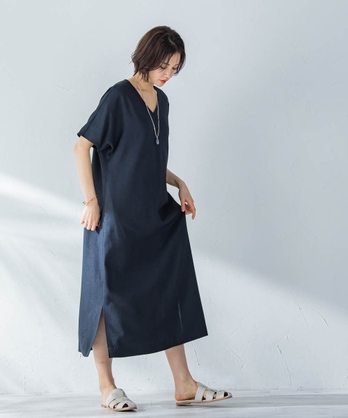 ドルマンIラインワンピース≪洗える/シワになりにくい/イージーケア≫