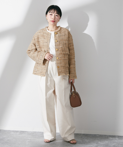 LESSAGE GIOLICA ラメツイードWIDEジャケット journal standard L'essage（ジャーナルスタンダードレサージュ