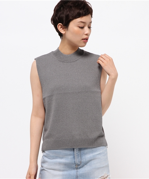 Rouge vif（ルージュヴィフ）の「ニットベスト（ニット/セーター・レディース・ネイビー/ホワイト/グレー・FREE）」の10枚目の写真