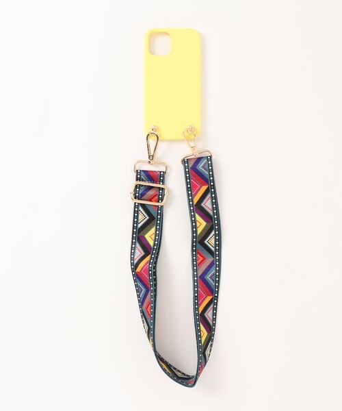 【セール】【IPHORIA アイフォリア】Necklace Case for Apple iPhone 12/12 Pro - Soft Touch Yellow with Ethno Strap（スマホケース/カバー）｜iphoria（アイフォリア）