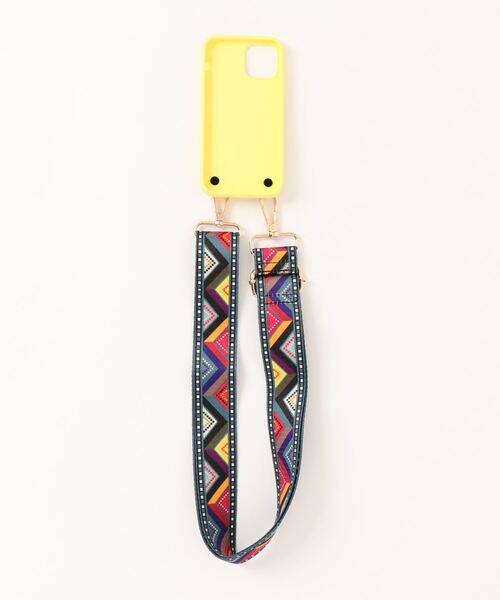 【セール】【IPHORIA アイフォリア】Necklace Case for Apple iPhone 12/12 Pro - Soft Touch Yellow with Ethno Strap（スマホケース/カバー）｜iphoria（アイフォリア）