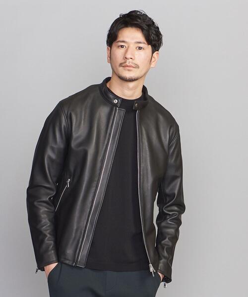 BEAUTY&YOUTH UNITED ARROWS(ビューティーアンドユースユナイテッドアローズ)の「【WEB限定】 シープ シングル ライダースジャケット(ライダースジャケット・メンズ・ブラック・L/M/S/XL)」の4枚目の写真