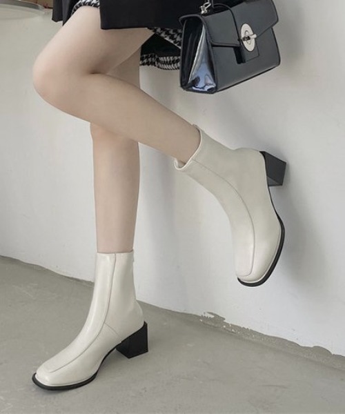 Burner(バーナー)の「【OKUOKU 0909】ショートブーツ oku-shoes-680961633199-50 MC(ブーツ・レディース・ホワイト/ブラック・38/39/36)」の3枚目の写真