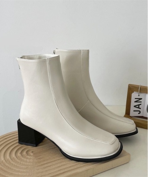 Burner(バーナー)の「【OKUOKU 0909】ショートブーツ oku-shoes-680961633199-50 MC(ブーツ・レディース・ホワイト/ブラック・38/39/36)」の4枚目の写真
