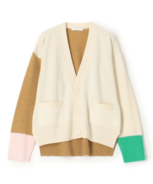 MACPHEE(マカフィー)の「■NZ LAMB 9G Vネックカーディガン(カーディガン/ボレロ・レディース・パープル/ホワイト/ホワイト系その他/ベージュ系その他/グリーン/ライトベージュ/ブラック/グリーン系その他/レッド/ライトイエロー/グレー系その他・S)」の4枚目の写真