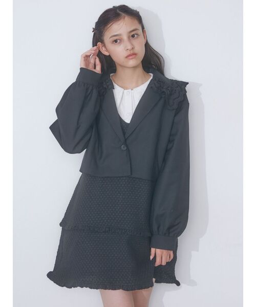 merry jenny（メリージェニー）の「レースカラーショートジャケット（テーラードジャケット・レディース・ブルー/アイボリー/ブラック・FREE）」の22枚目の写真