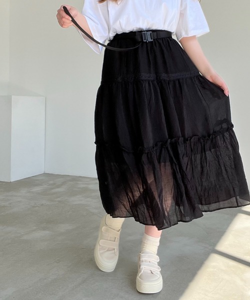Nana(ナナ)の「ティアードスカート(スカート・レディース・ホワイト/ブラック・FREE)」の9枚目の写真