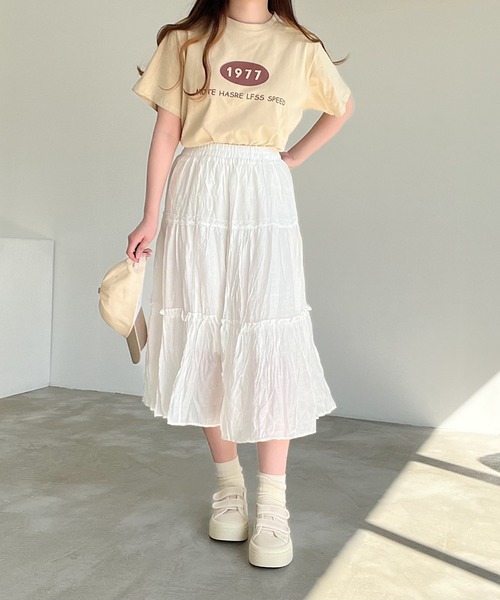 Nana(ナナ)の「ティアードスカート(スカート・レディース・ホワイト/ブラック・FREE)」の12枚目の写真