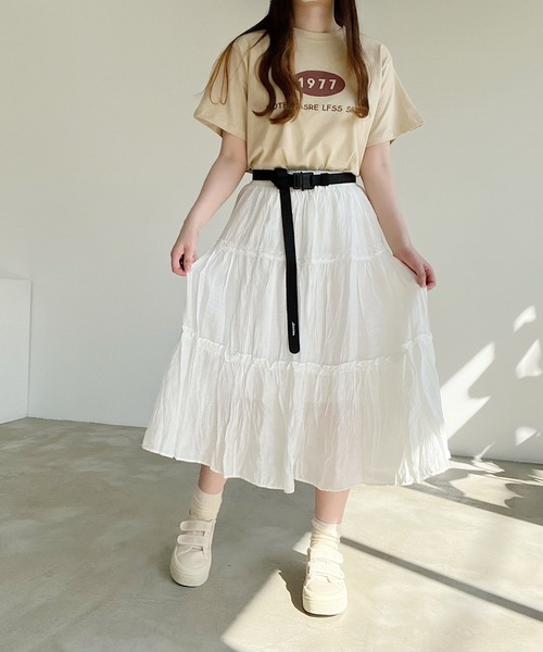 Nana(ナナ)の「ティアードスカート(スカート・レディース・ホワイト/ブラック・FREE)」の13枚目の写真