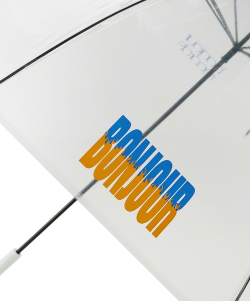 bonjour records（ボンジュールレコーズ）の「【Bonjour Records/ボンジュールレコード】FLAME LOGO UMBRELLA フレイムロゴアンブレラ（長傘・メンズ・ブラック/ホワイト・FREE）」の3枚目の写真