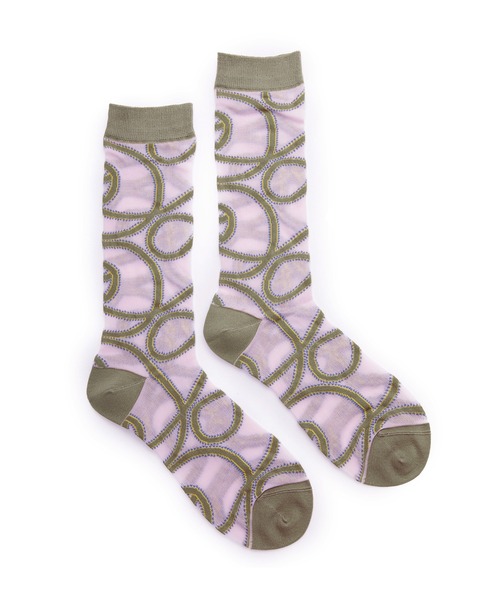 JNBY（ジェーエヌビーワイ）の「Art-pattern Nylon Socks（ソックス/靴下・レディース・ベージュ/グリーン/ブラック・ONE SIZE）」の9枚目の写真