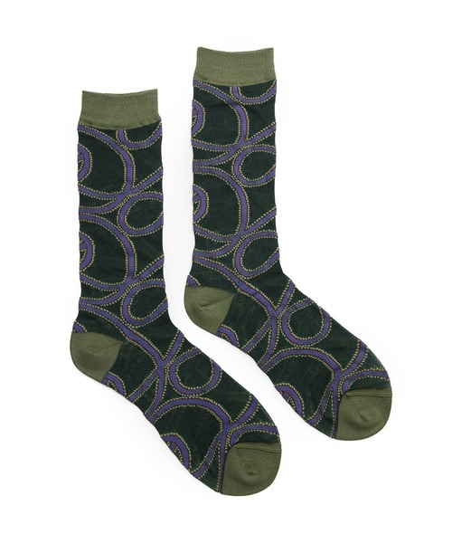 JNBY（ジェーエヌビーワイ）の「Art-pattern Nylon Socks（ソックス/靴下・レディース・ベージュ/グリーン/ブラック・ONE SIZE）」の14枚目の写真