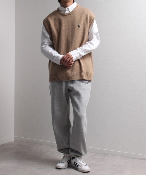 U.S. POLO ASSN.（ユーエスポロアッスン）の「【U.S. POLO ASSN./ユーエスポロアッスン】ワンポイント刺繍 クルーニットベスト（ベスト・メンズ・ブラック/ベージュ/アイボリー/グリーン/ネイビー/イエロー系その他・LL/M/L）」の11枚目の写真