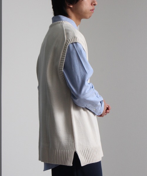 U.S. POLO ASSN.（ユーエスポロアッスン）の「【U.S. POLO ASSN./ユーエスポロアッスン】ワンポイント刺繍 クルーニットベスト（ベスト・メンズ・ブラック/ベージュ/アイボリー/グリーン/ネイビー/イエロー系その他・LL/M/L）」の16枚目の写真