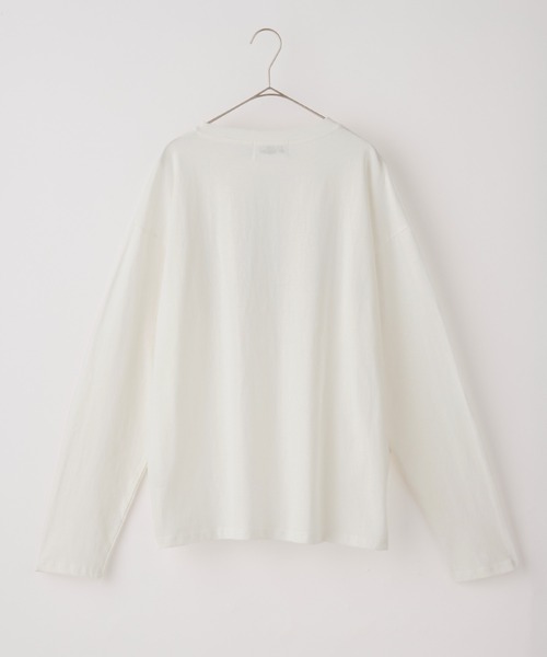 BASQUE magenta（バスクマゼンタ）の「ヴィンテージカーロゴデザインビッグシルエットロンT（Tシャツ/カットソー・レディース・ホワイト/ブラック・FREE）」の14枚目の写真