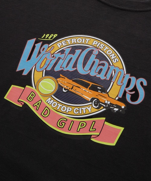 BASQUE magenta（バスクマゼンタ）の「ヴィンテージカーロゴデザインビッグシルエットロンT（Tシャツ/カットソー・レディース・ホワイト/ブラック・FREE）」の18枚目の写真