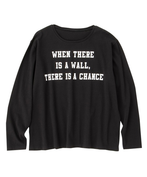 Viola e Viola（ヴィオラエヴィオラ）の「あったか綿１００％ロゴＴシャツ（Tシャツ/カットソー・レディース・ブラック/モカ/ホワイト・LL/L/M/3L）」の7枚目の写真