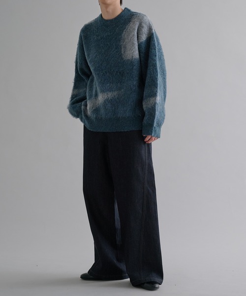 epnok(エプノック)の「アブストラクトルーズニット(ニット/セーター・メンズ・ネイビー/ブラック/ブラウン/カーキ/ライトブルー/グレー/アッシュブラウン/レッド/ピンク系1/ブラック系1/グレー系1/ベージュ/ライトグレー・SMALL/MEDIUM/LARGE)」の16枚目の写真