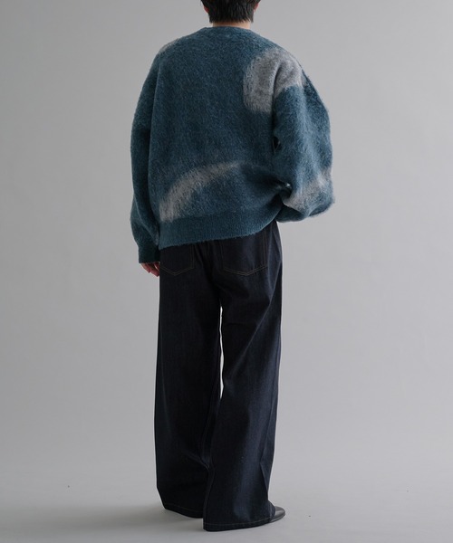 epnok(エプノック)の「アブストラクトルーズニット(ニット/セーター・メンズ・ネイビー/ブラック/ブラウン/カーキ/ライトブルー/グレー/アッシュブラウン/レッド/ピンク系1/ブラック系1/グレー系1/ベージュ/ライトグレー・SMALL/MEDIUM/LARGE)」の18枚目の写真