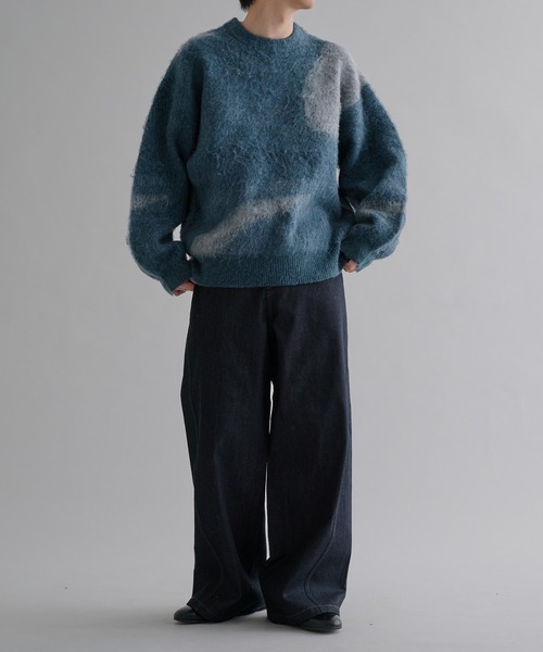 epnok(エプノック)の「アブストラクトルーズニット(ニット/セーター・メンズ・ネイビー/ブラック/ブラウン/カーキ/ライトブルー/グレー/アッシュブラウン/レッド/ピンク系1/ブラック系1/グレー系1/ベージュ/ライトグレー・SMALL/MEDIUM/LARGE)」の19枚目の写真