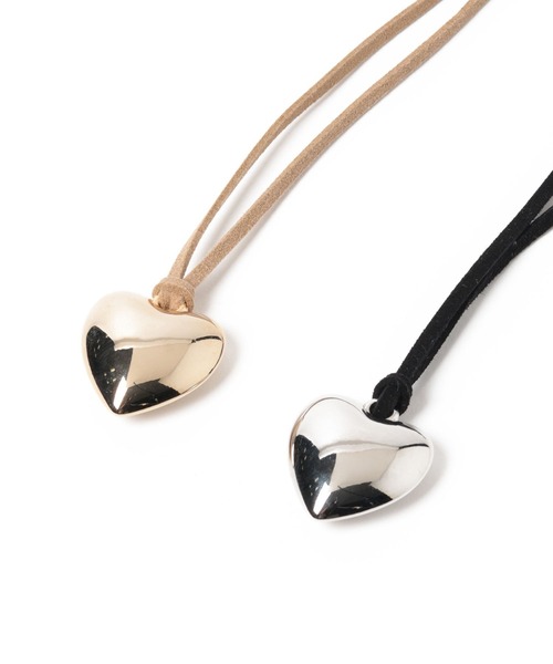LOWRYS FARM（ローリーズファーム）の「ハート2ホンセットチョーカー　976403（ネックレス・レディース・ブラック/ベージュ・FREE）」の3枚目の写真