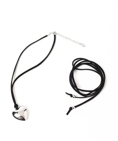 LOWRYS FARM（ローリーズファーム）の「ハート2ホンセットチョーカー　976403（ネックレス・レディース・ブラック/ベージュ・FREE）」の7枚目の写真