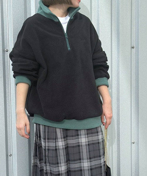 LEPSIM（レプシィム）の「【DISCUS／ディスカス】ハーフZIPプルオーバー　906618（Tシャツ/カットソー・レディース・ブラック/ライトブルー/アイボリー/ブルー・FREE）」の8枚目の写真