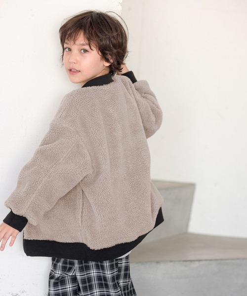 GLOBAL WORK(グローバルワーク)の「洗えるリバーシブルボアMA-1/907723(MA-1・キッズ・カーキ/ブラック・100cm/160cm/110cm/130cm/140cm/150cm/120cm)」の6枚目の写真