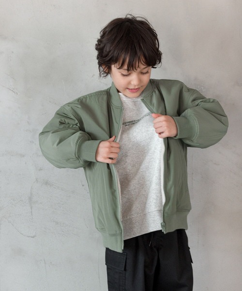 GLOBAL WORK(グローバルワーク)の「洗えるリバーシブルボアMA-1/907723(MA-1・キッズ・カーキ/ブラック・100cm/160cm/110cm/130cm/140cm/150cm/120cm)」の12枚目の写真