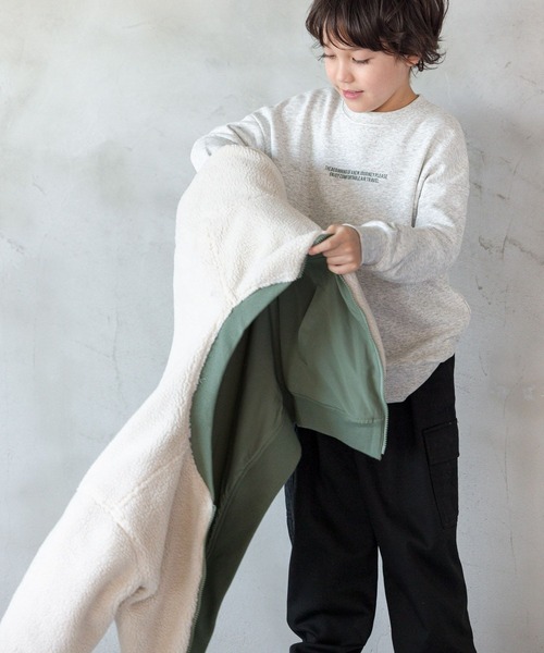 GLOBAL WORK(グローバルワーク)の「洗えるリバーシブルボアMA-1/907723(MA-1・キッズ・カーキ/ブラック・100cm/160cm/110cm/130cm/140cm/150cm/120cm)」の15枚目の写真