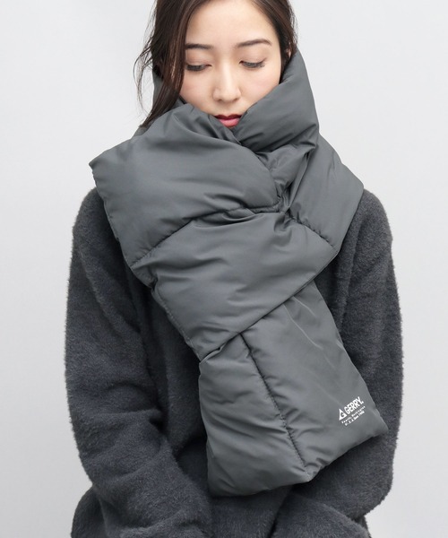 セール】ビッグシルエット 中綿 タフタポリ ダウンマフラー（マフラー