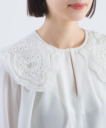 PICCIN | レース襟付きジョーゼットブラウス(シャツ/ブラウス)