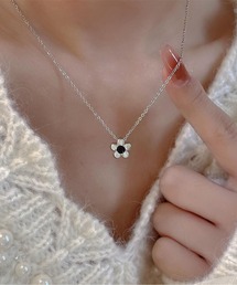 n353b【5Aダイヤ✧】フラワーネックレス　シルバー925　全３色　オシャレ 楽天市場】シルバー925 ネックレス（モチーフ花）の通販