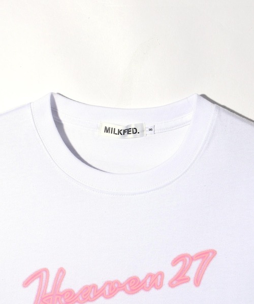 MILKFED.(ミルクフェド)の「HEAVEN 27 COMPACT S/S TEE(Tシャツ/カットソー・レディース・ライトピンク/ブラック/ホワイト・M/S)」の12枚目の写真