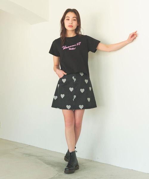 ミルクフェド☆ミリタリー ハート柄 ぽかぽか 激かわ ロング 楽天市場】ミルクフェド MILKFED. HEAVEN 27 COMPACT S/S TEE