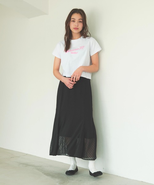 MILKFED.(ミルクフェド)の「HEAVEN 27 COMPACT S/S TEE(Tシャツ/カットソー・レディース・ライトピンク/ブラック/ホワイト・M/S)」の11枚目の写真