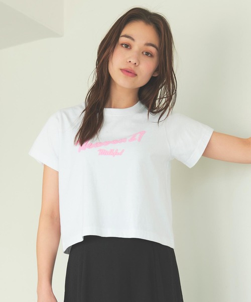 MILKFED.(ミルクフェド)の「HEAVEN 27 COMPACT S/S TEE(Tシャツ/カットソー・レディース・ライトピンク/ブラック/ホワイト・M/S)」の7枚目の写真