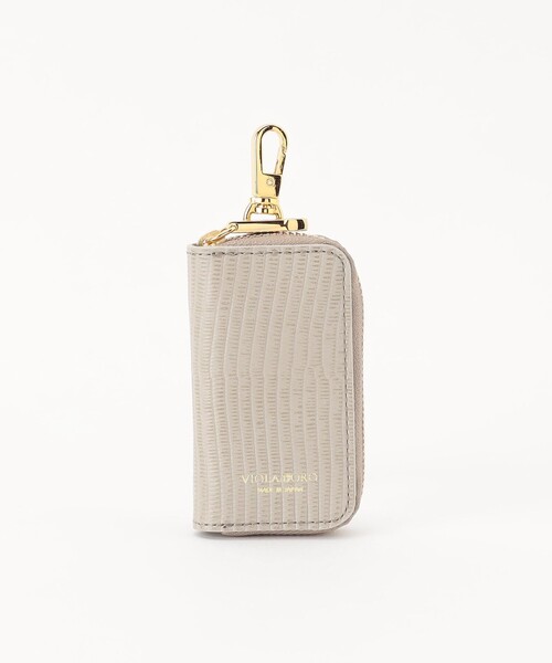 VIOLAd'ORO(ヴィオラドーロ)の「【WEB限定】<VIOLAd’ORO>リザード型押しレザー スマートキーケース(キーケース/キーアクセサリー・レディース・オレンジ/シルバー/ベージュ/ケリーグリーン/ブラック・FREE)」の2枚目の写真