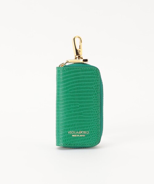 VIOLAd'ORO(ヴィオラドーロ)の「【WEB限定】<VIOLAd’ORO>リザード型押しレザー スマートキーケース(キーケース/キーアクセサリー・レディース・オレンジ/シルバー/ベージュ/ケリーグリーン/ブラック・FREE)」の3枚目の写真
